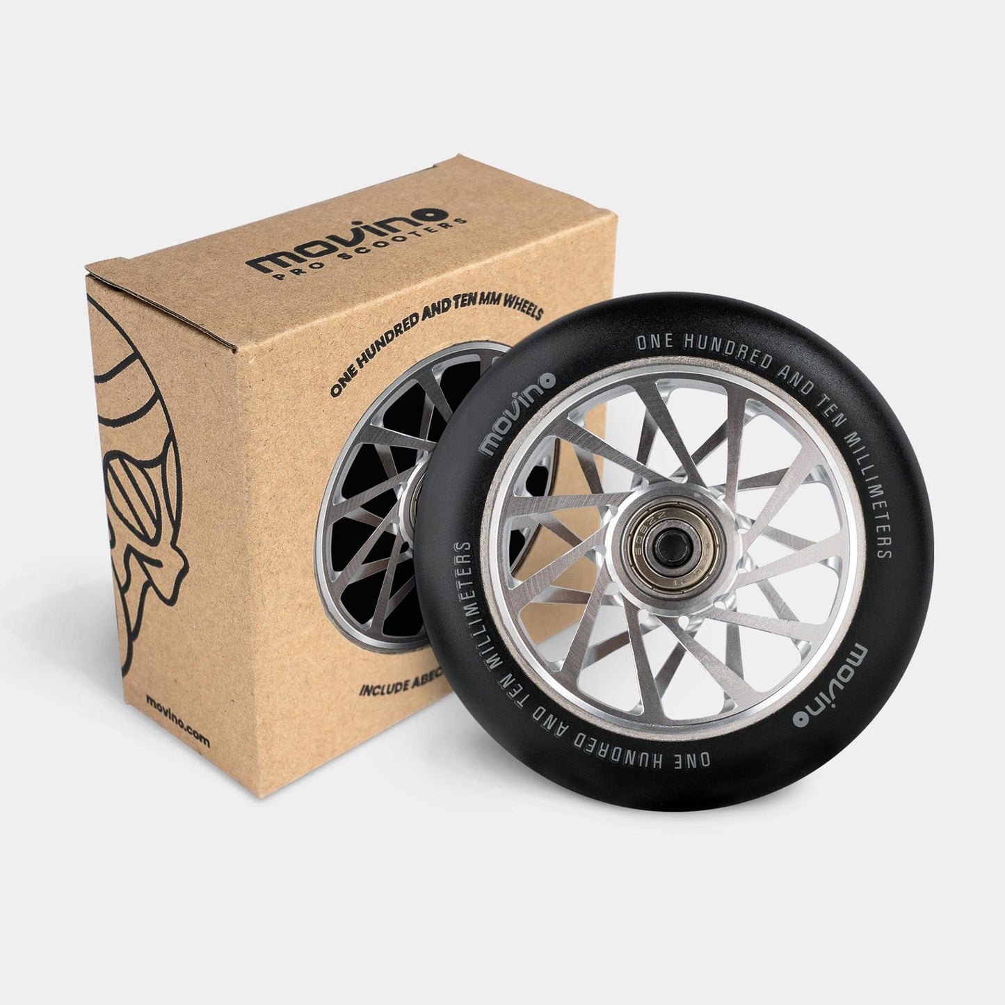 Movino Alu Core 110 mm (zwart-zilver)